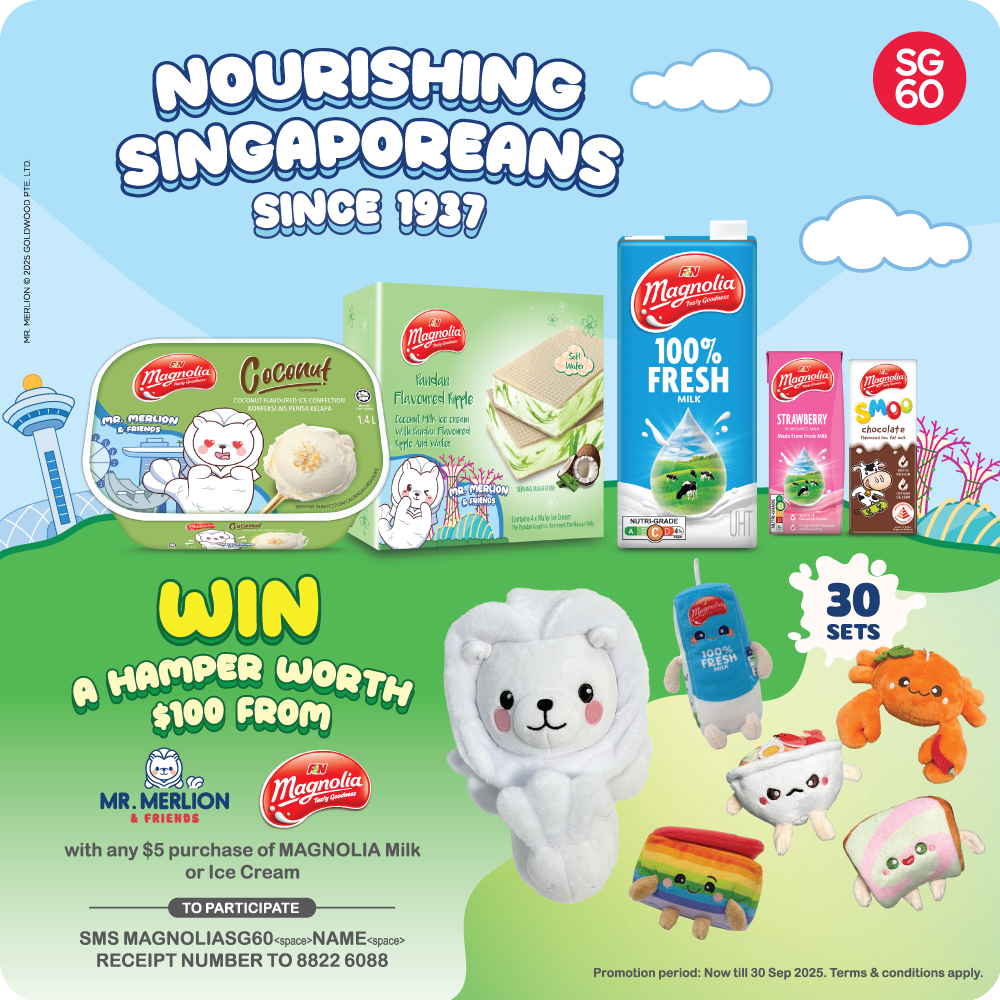 F&N Magnolia SG60 Mr Merlion SMS Lucky Draw
