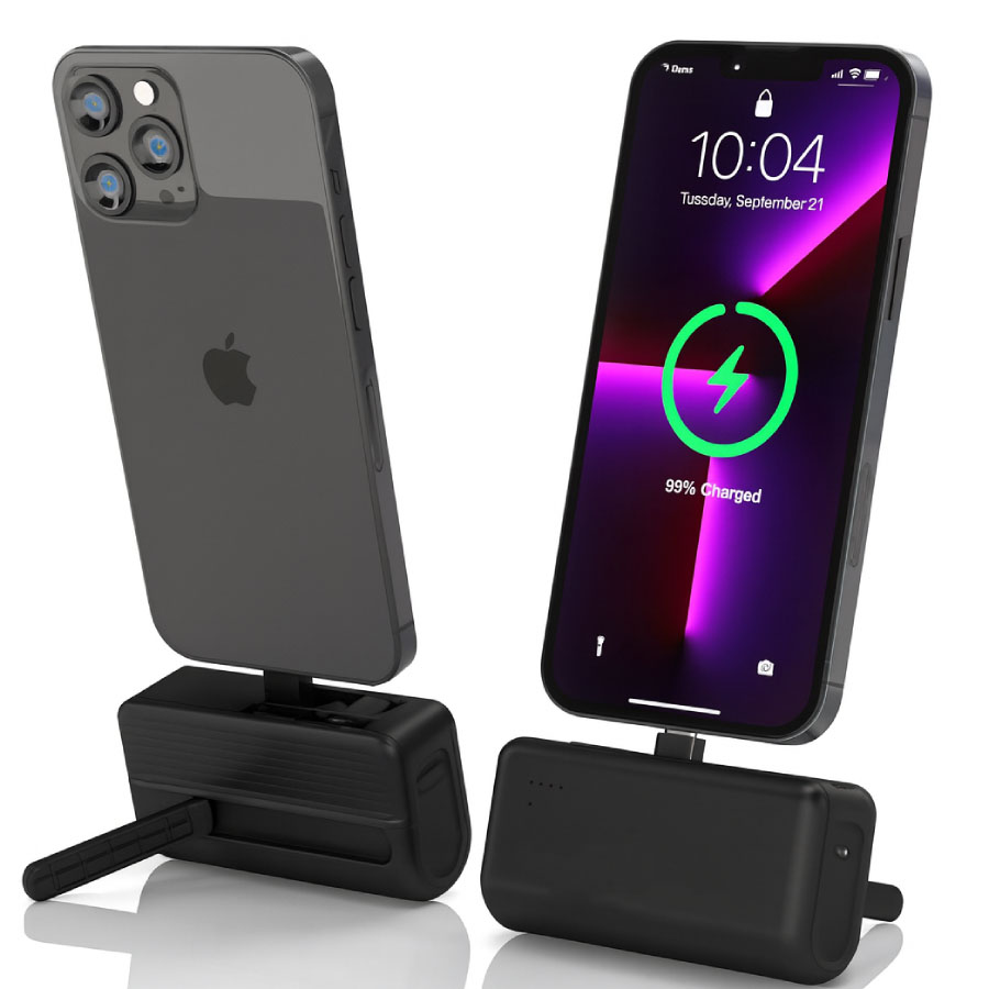 4500mAh Dual Connector Capsule Power Bank with Stand-new
