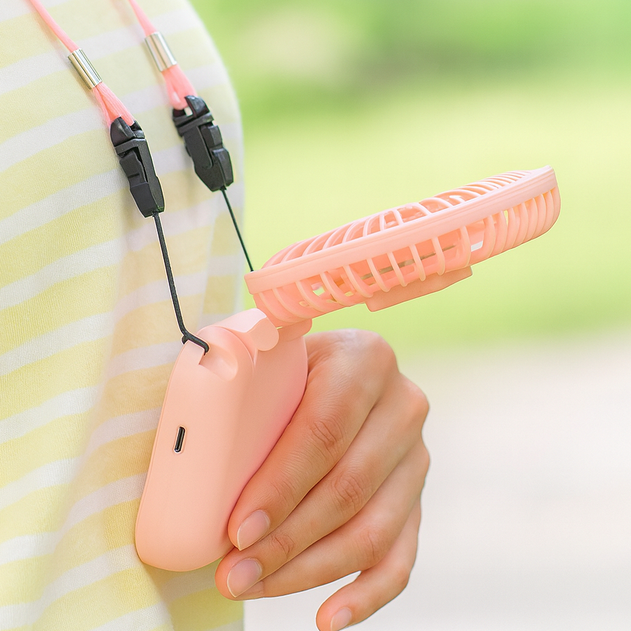 Cooling Foldable Fan (with Neck String)-img